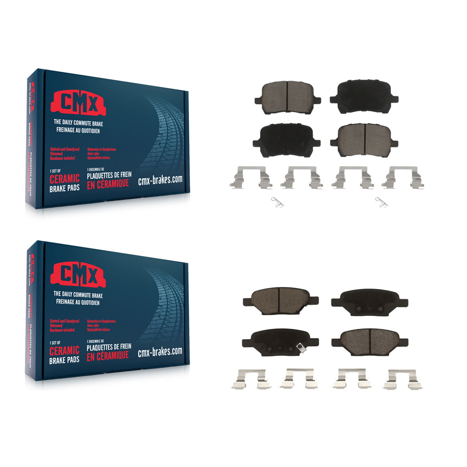 Front Rear Ceramic Brake Pads Kit For Chevrolet Malibu Pontiac G6 Cobalt Saturn Aura HHR G5 KCX-100149