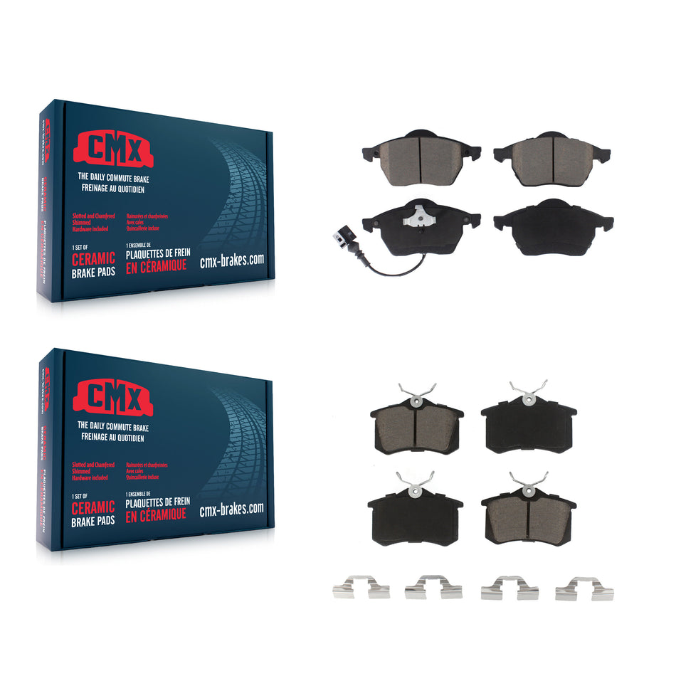 Front Rear Ceramic Brake Pads Kit For Volkswagen Jetta Beetle Golf Audi TT Quattro A6 KCX-100163