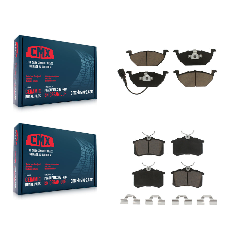 Front Rear Ceramic Brake Pads Kit For Volkswagen Beetle Jetta KCX-100165