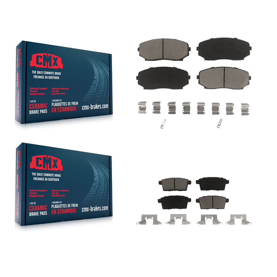 Front Rear Ceramic Brake Pads Kit For Ford Edge Mazda CX-9 CX-7 Lincoln MKX KCX-100191
