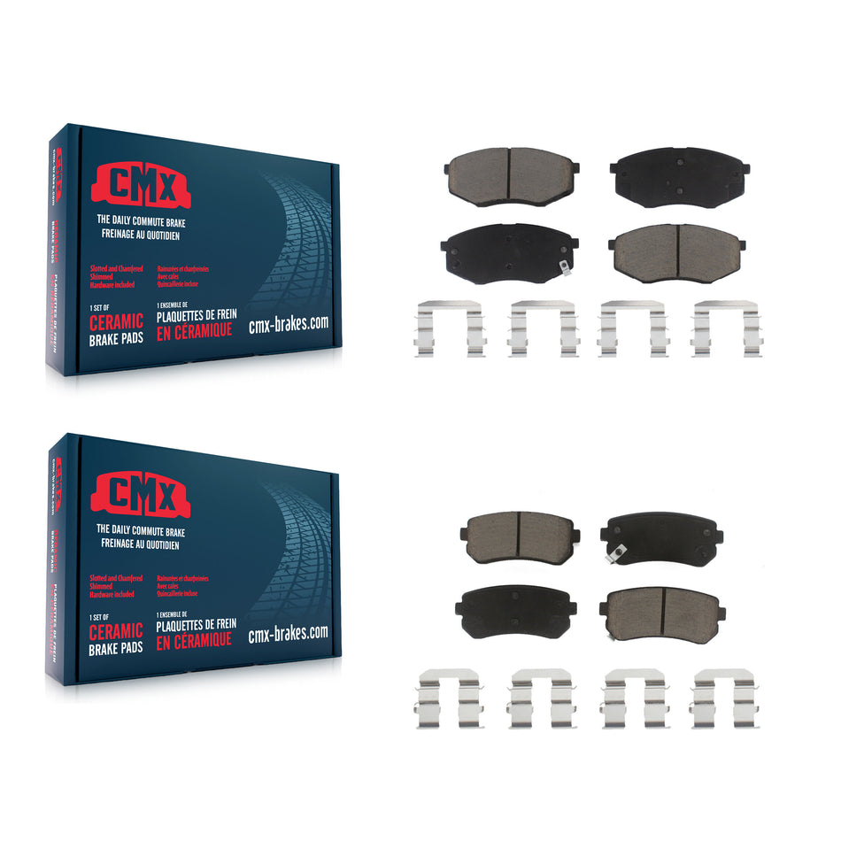 Front Rear Ceramic Brake Pads Kit For Hyundai Tucson Kia Sportage FWD KCX-100207