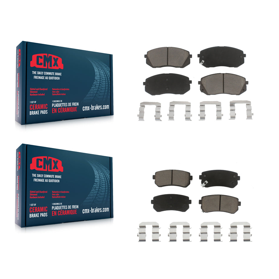 Front Rear Ceramic Brake Pads Kit For Hyundai Tucson Kia Sportage Cadenza KCX-100208