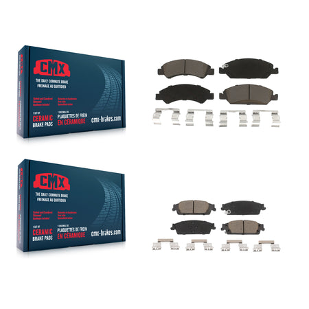 Front Rear Ceramic Brake Pads Kit For GMC Chevrolet Sierra 1500 Silverado Tahoe Yukon XL KCX-100219