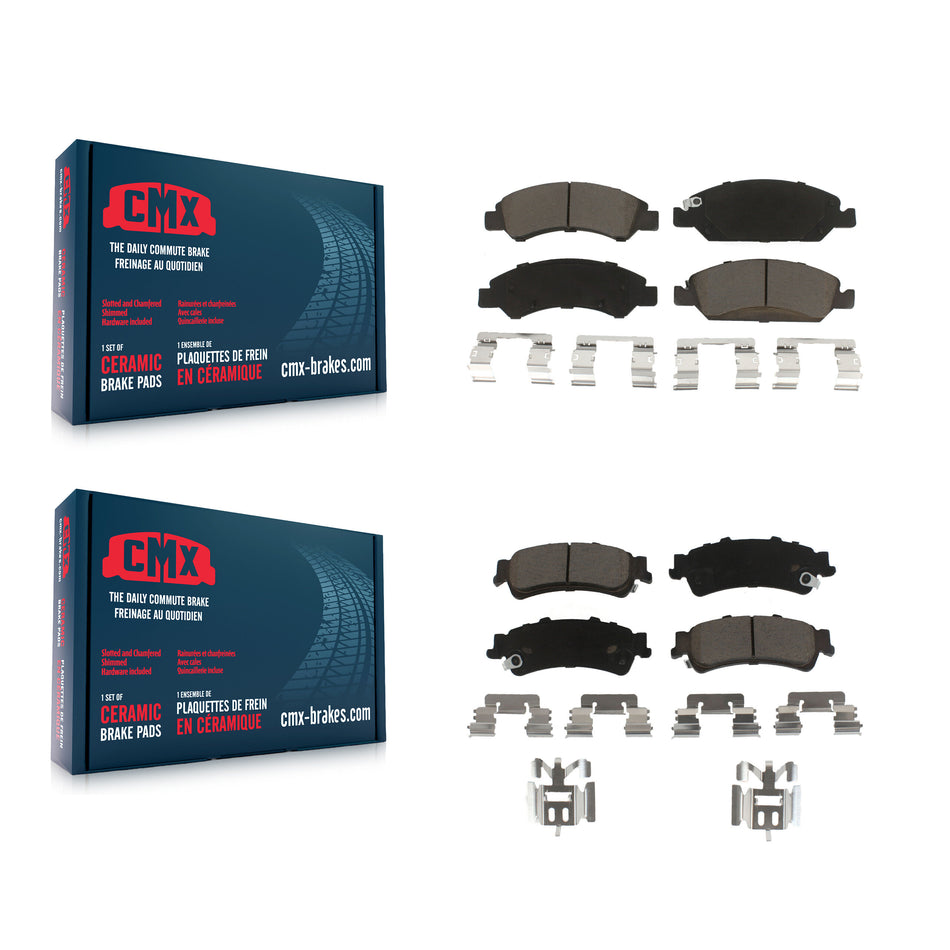 Front Rear Ceramic Brake Pads Kit For Chevrolet Silverado 1500 GMC Sierra Classic Drum rear brakes KCX-100220