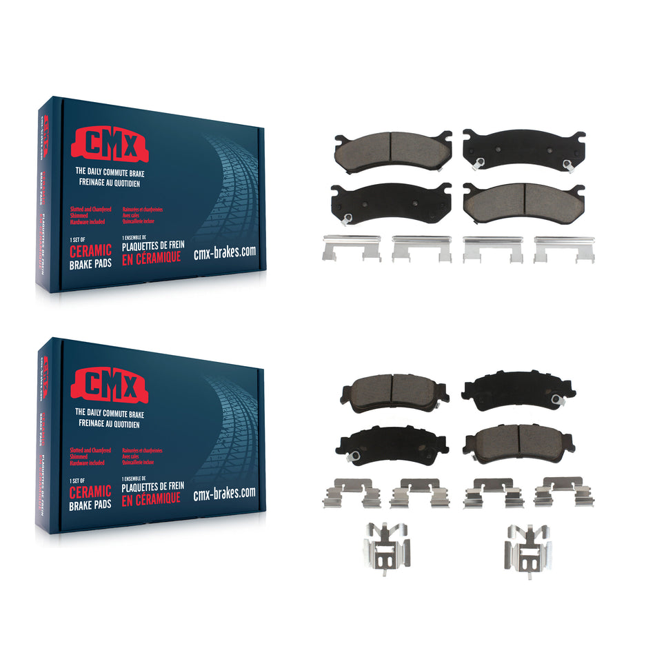 Front Rear Ceramic Brake Pads Kit For Chevrolet Silverado 1500 GMC Sierra Classic Suburban Tahoe Astro Yukon XL Safari KCX-100222