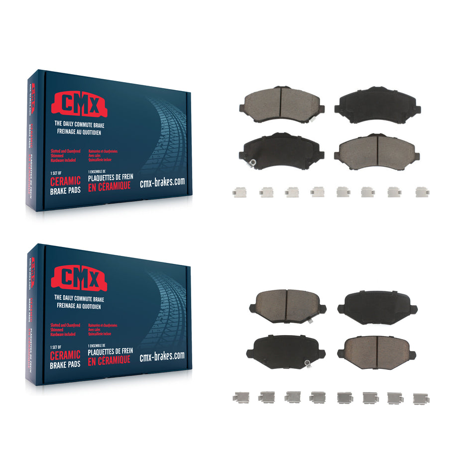 Front Rear Ceramic Brake Pads Kit For Dodge Grand Caravan Chrysler Town & Country Journey Ram C/V Volkswagen Routan KCX-100234