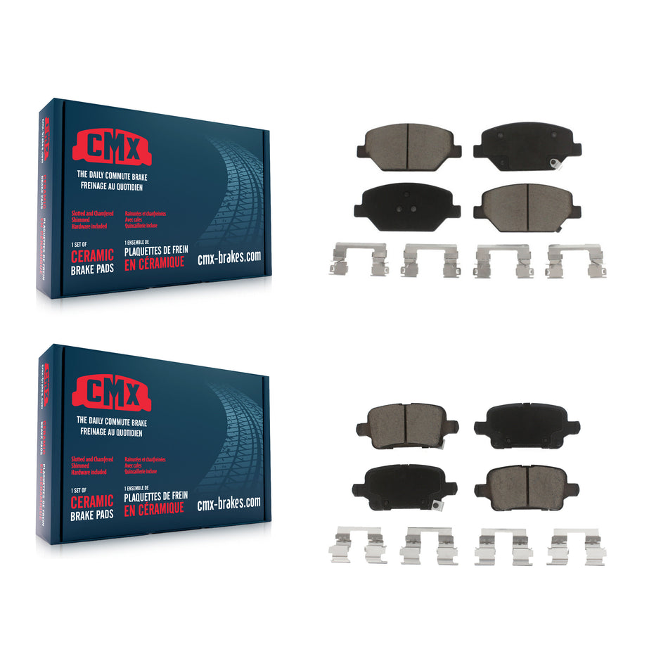 Front Rear Ceramic Brake Pads Kit For Chevrolet Equinox GMC Terrain Buick LaCrosse Regal TourX Sportback KCX-100237