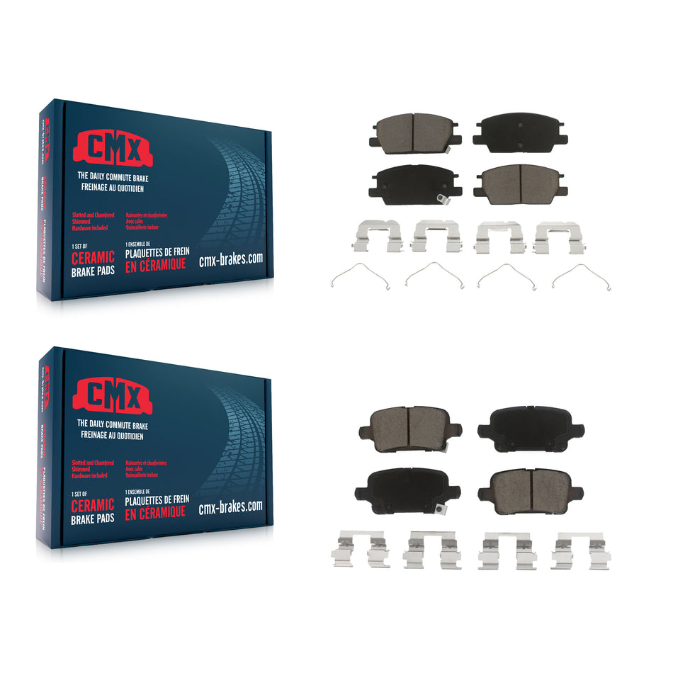 Front Rear Ceramic Brake Pads Kit For Chevrolet Equinox Malibu GMC Terrain Buick LaCrosse Regal TourX Sportback KCX-100238