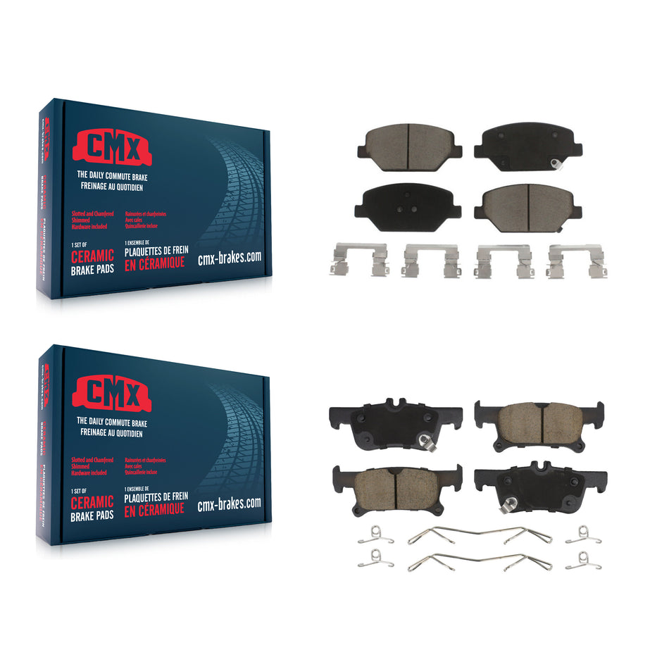 Front Rear Ceramic Brake Pads Kit For 2016-2019 Buick Envision With 288mm Diameter Rotor KCX-100240