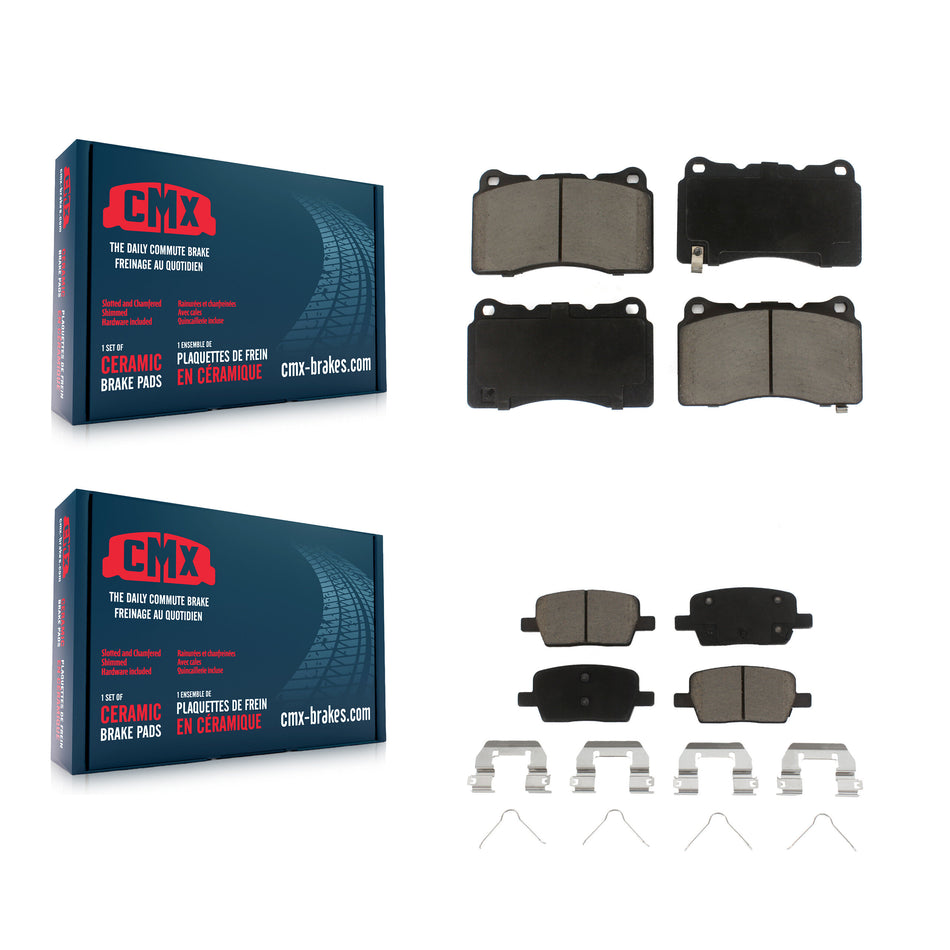 Front Rear Ceramic Brake Pads Kit For Chevrolet Camaro Cadillac CT6 KCX-100242
