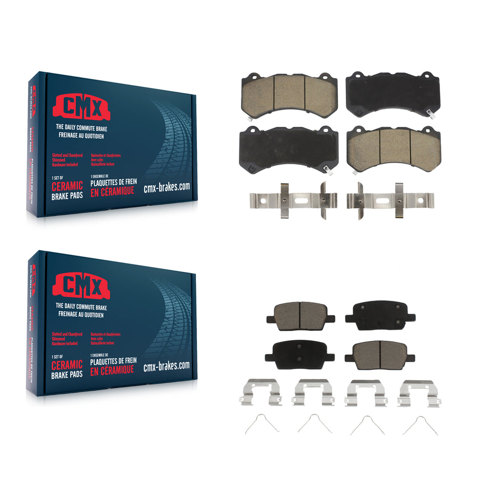 Front Rear Ceramic Brake Pads Kit For Chevrolet Camaro With 6 Piston Brembo Calipers KCX-100243