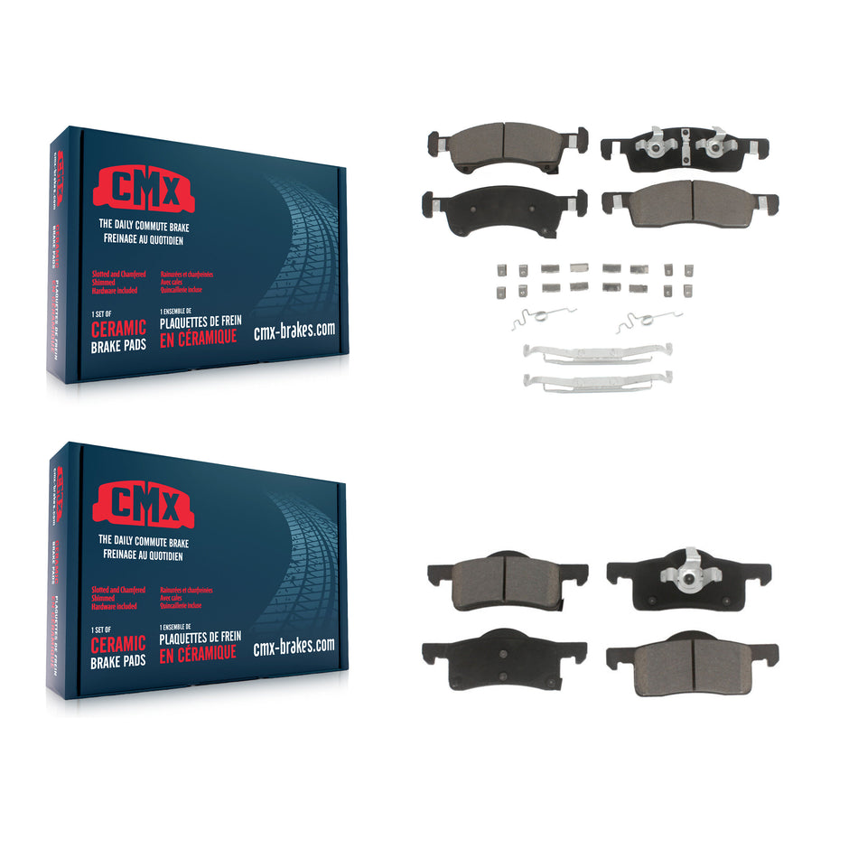 Front Rear Ceramic Brake Pads Kit For Ford Expedition Lincoln Navigator KCX-100267