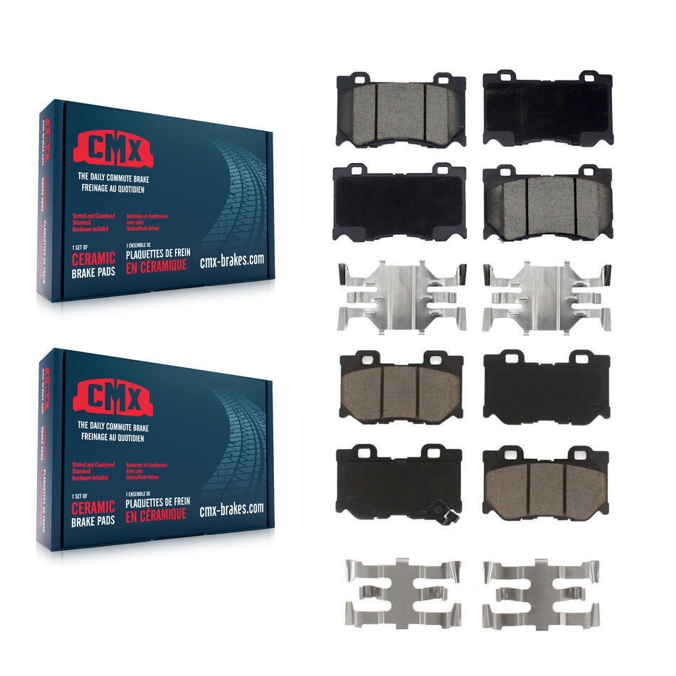 Front Rear Ceramic Brake Pads Kit For INFINITI G37 Q50 Q60 M37 Nissan 370Z Q70 Q70L QX70 M56 FX50 Z KCX-100282
