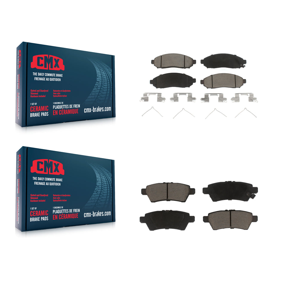 Front Rear Ceramic Brake Pads Kit For Nissan Pathfinder Xterra KCX-100284