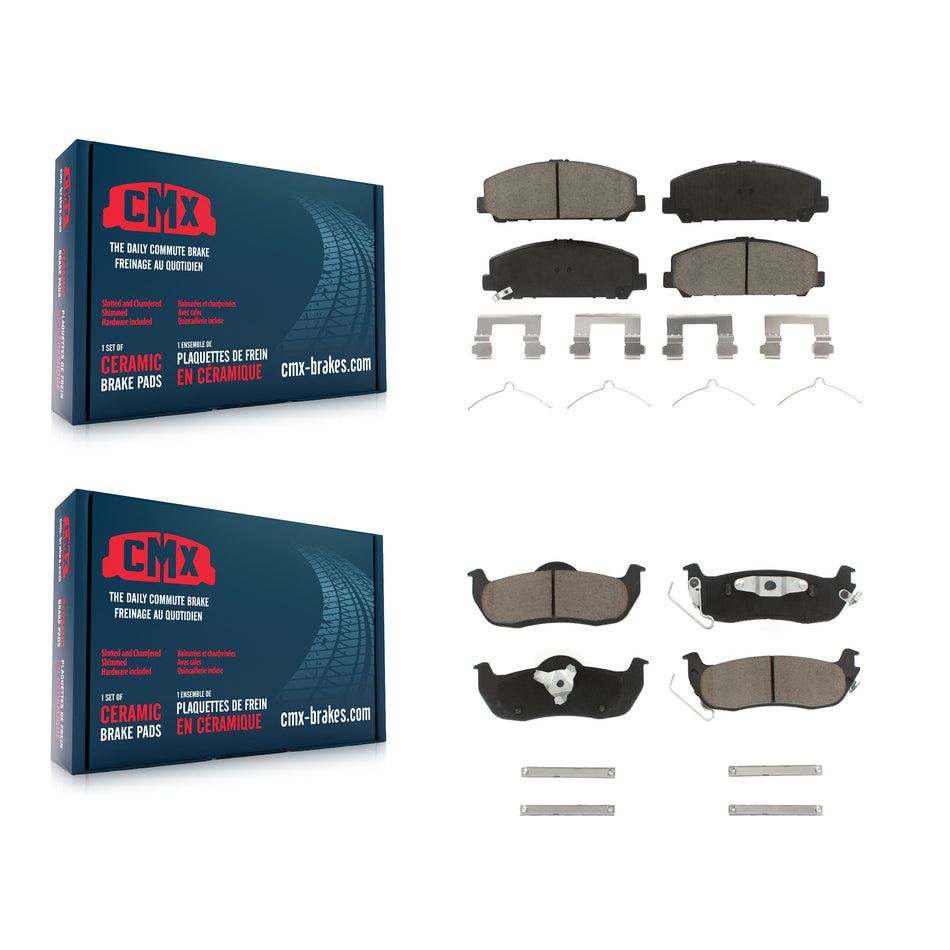 Front Rear Ceramic Brake Pads Kit For Nissan Titan Armada INFINITI QX56 TITAN KCX-100347