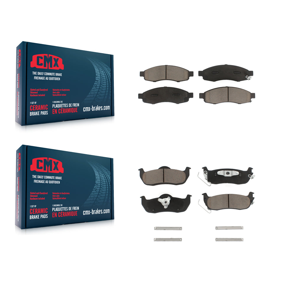 Front Rear Ceramic Brake Pads Kit For Nissan Titan Armada Pathfinder INFINITI QX56 TITAN KCX-100350