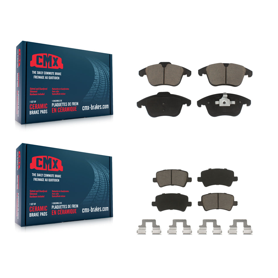 Front Rear Ceramic Brake Pads Kit For Volvo S60 XC70 Land Rover Range Evoque V60 S80 LR2 V70 KCX-100359