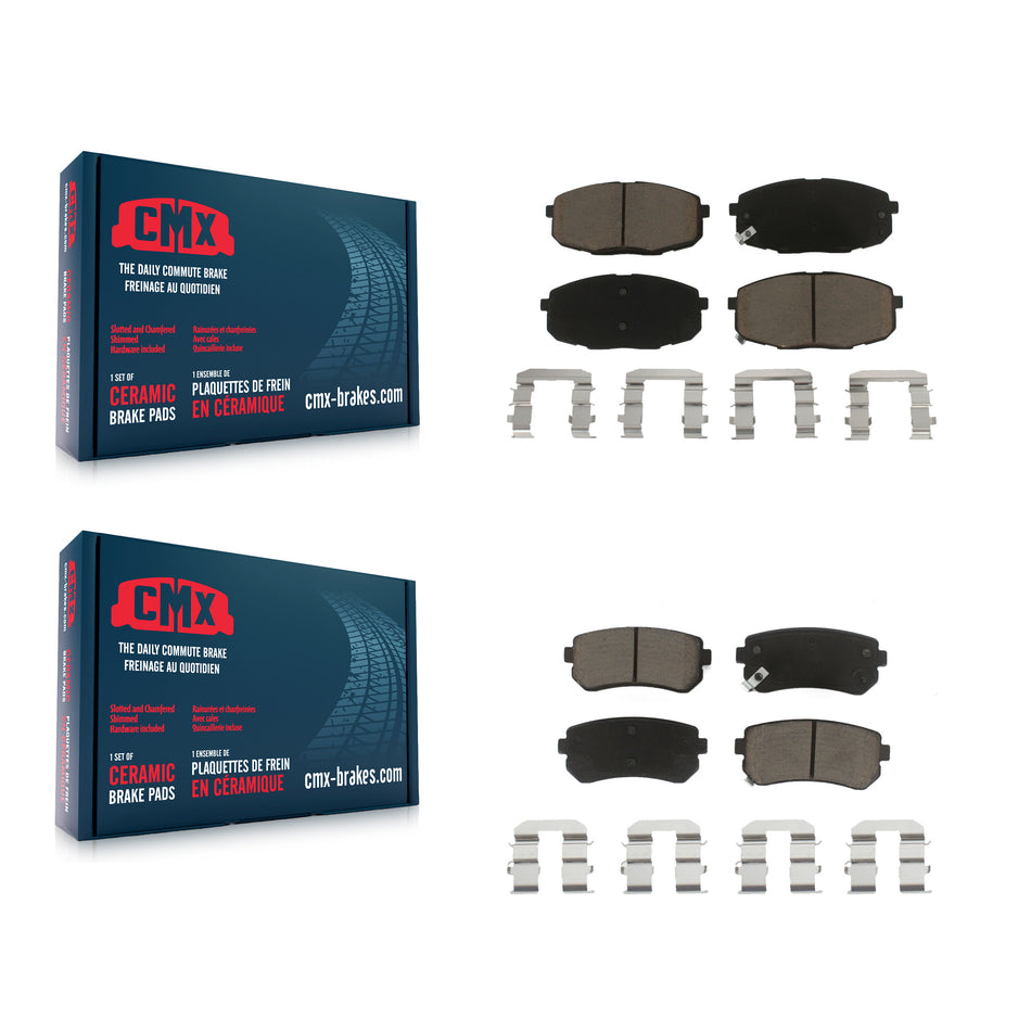 Front Rear Ceramic Brake Pads Kit For Hyundai Elantra Kia Forte Koup Forte5 KCX-100365