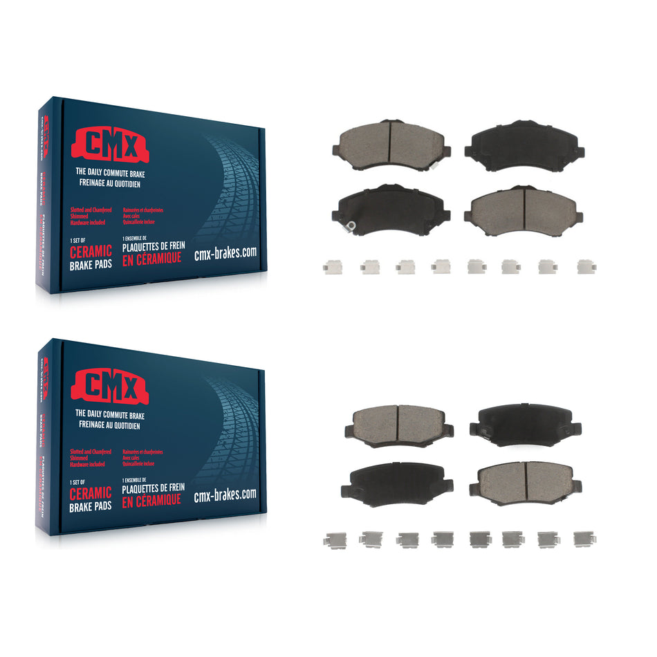 Front Rear Ceramic Brake Pads Kit For Jeep Wrangler Liberty Dodge Nitro JK KCX-100388