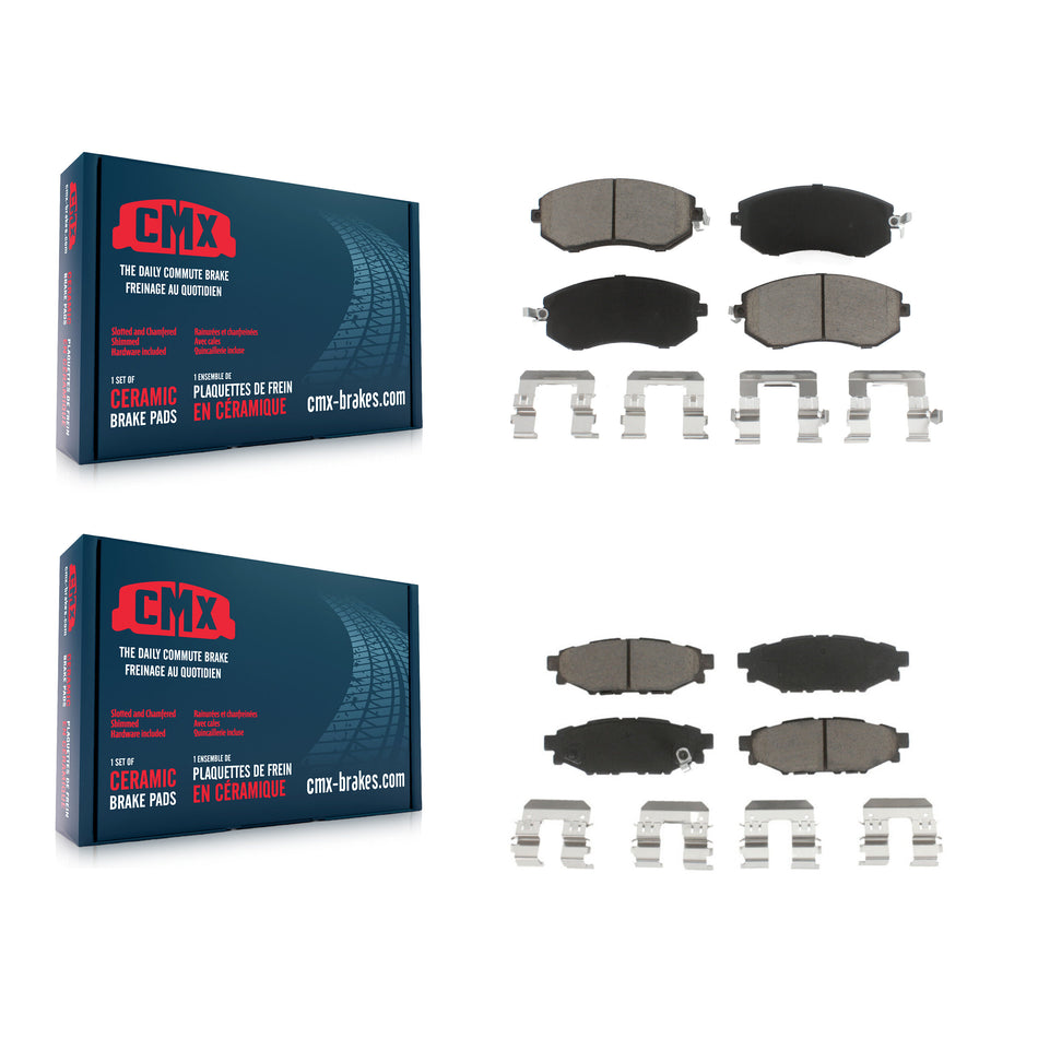 Front Rear Ceramic Brake Pads Kit For Subaru Forester Impreza Outback XV Crosstrek Legacy Scion FR-S BRZ WRX KCX-100396