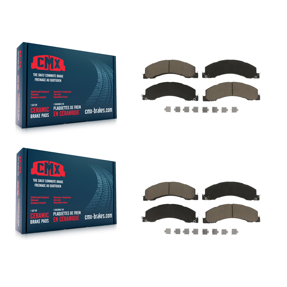 Front Rear Ceramic Brake Pads Kit For Ram 5500 Dodge Sterling Truck 4500 Bullet 45 55 KCX-100399