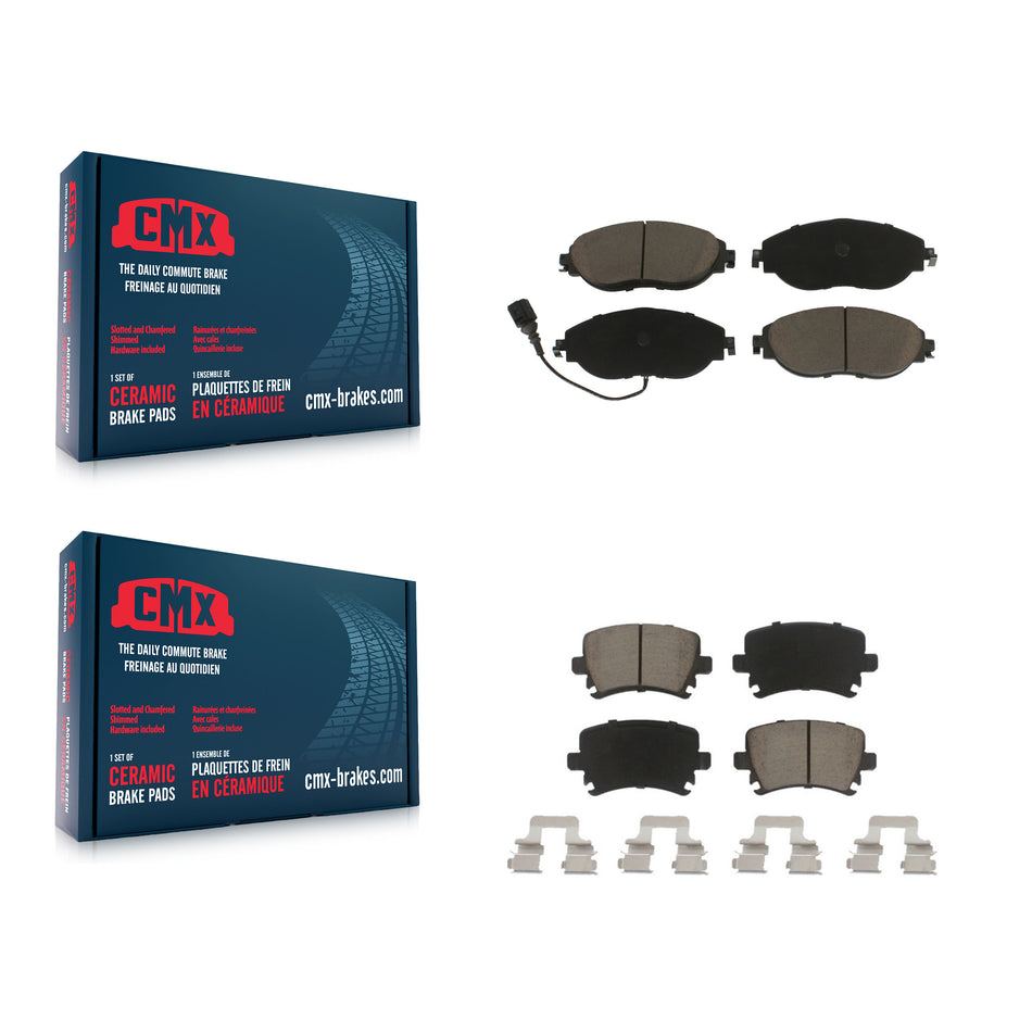 Front Rear Ceramic Brake Pads Kit For Volkswagen GTI CC KCX-100414
