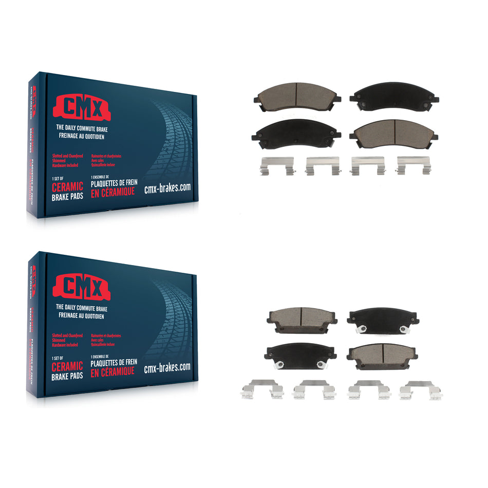Front Rear Ceramic Brake Pads Kit For Cadillac SRX CTS STS KCX-100416
