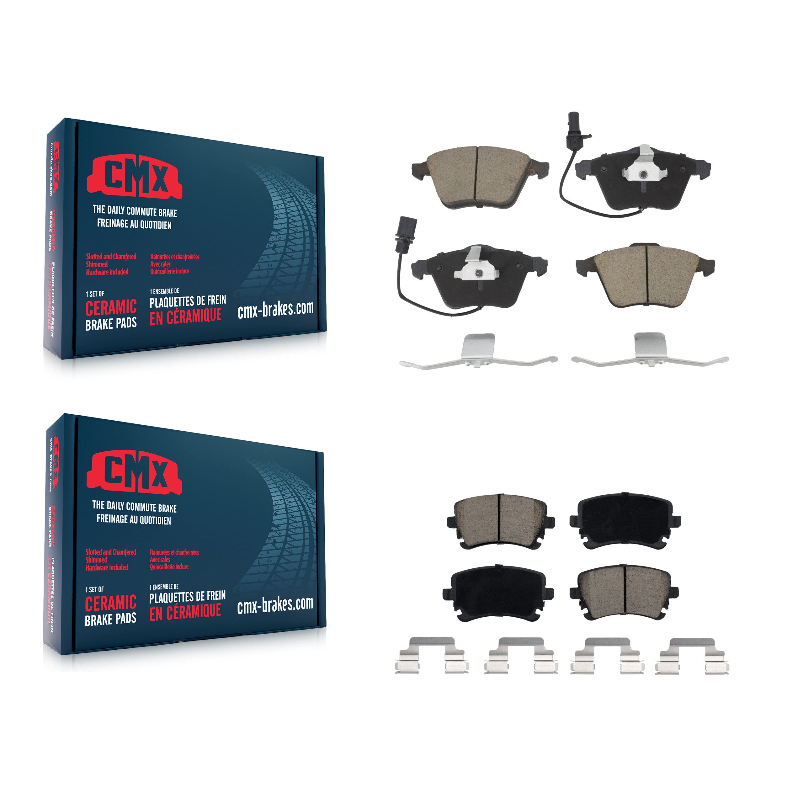 Front Rear Ceramic Brake Pads Kit For Audi A6 Quattro S4 KCX-100419