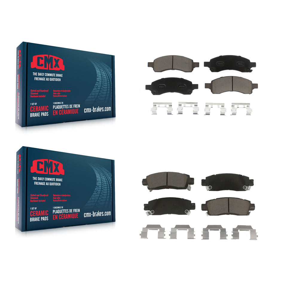 Front Rear Ceramic Brake Pads Kit For Chevrolet Traverse GMC Acadia Buick Enclave Saturn Outlook Limited KCX-100422