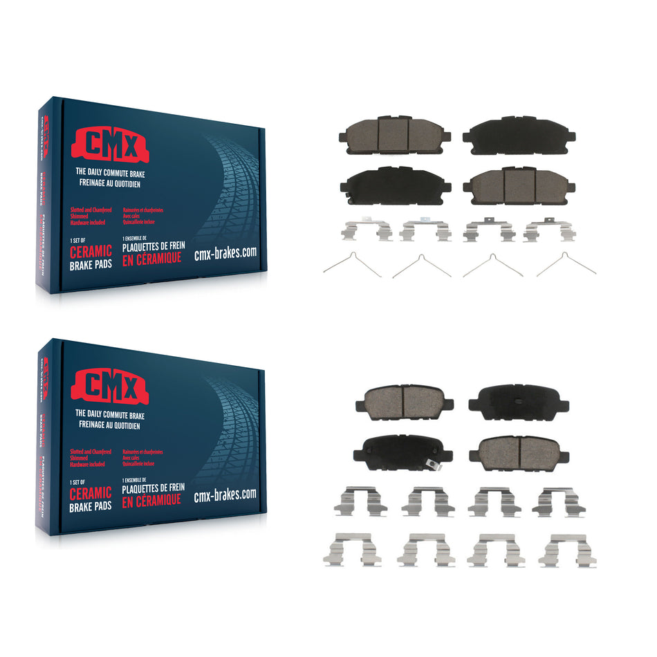 Front Rear Ceramic Brake Pads Kit For 2011-2017 Nissan Quest KCX-100428