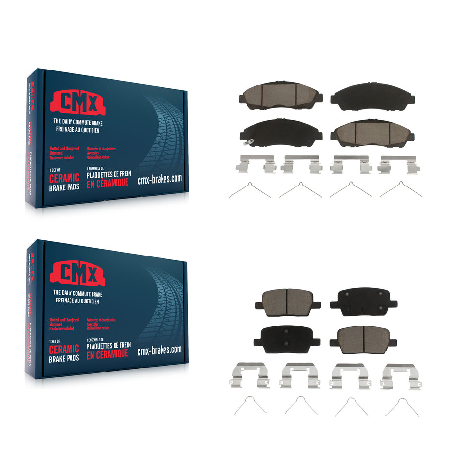 Front Rear Ceramic Brake Pads Kit For Chevrolet Traverse GMC Acadia Cadillac XT5 Buick Enclave Blazer XT6 KCX-100434
