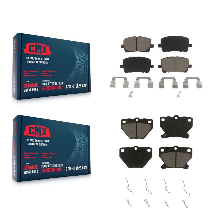 Front Rear Ceramic Brake Pads Kit For Toyota Corolla Matrix Pontiac Vibe KCX-100440