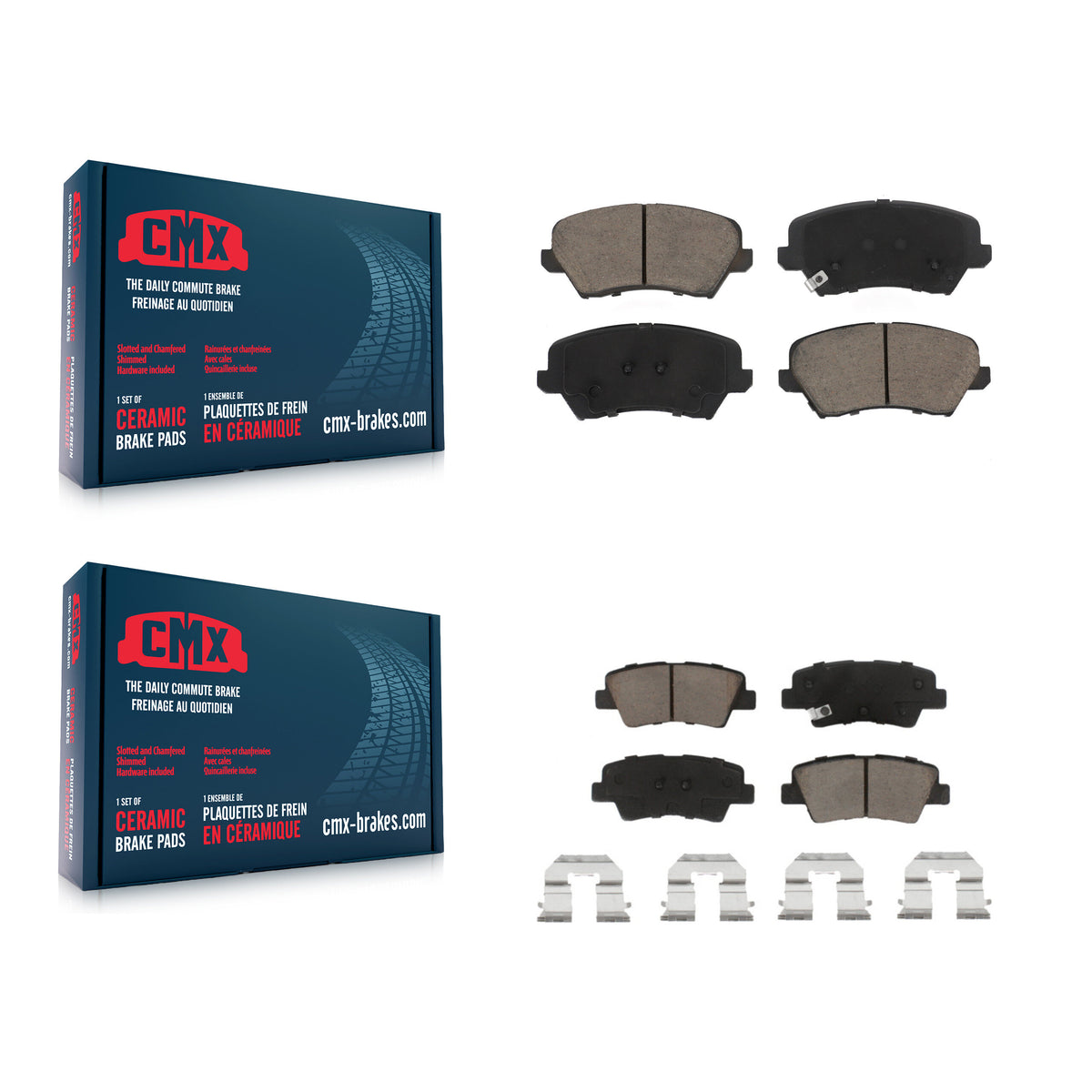 Front Rear Ceramic Brake Pads Kit For Hyundai Elantra GT Kia Forte Koup KCX-100441