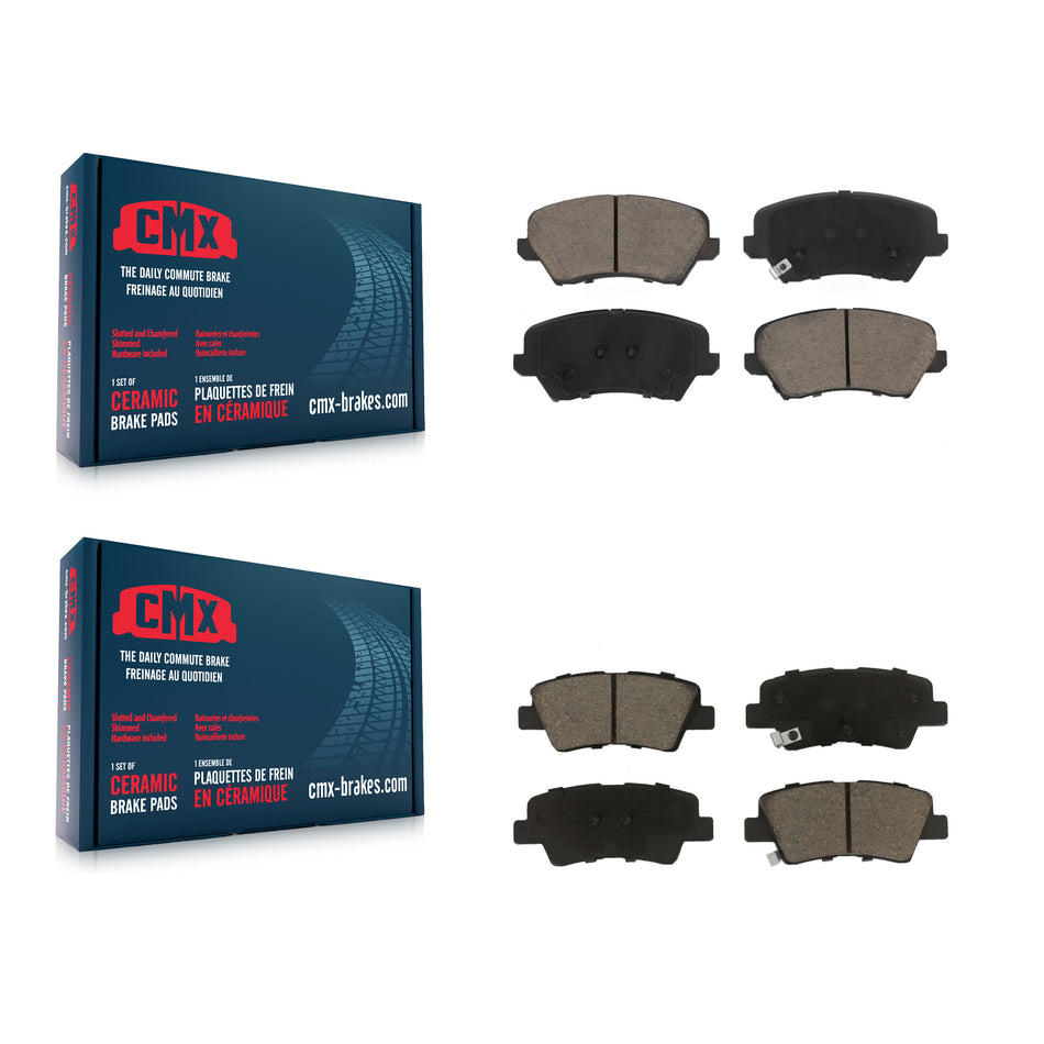 Front Rear Ceramic Brake Pads Kit For Kia Forte Hyundai Veloster Forte5 Elantra GT KCX-100443