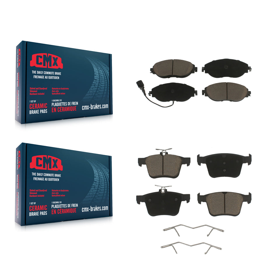 Front Rear Ceramic Brake Pads Kit For Volkswagen Tiguan Jetta Audi Golf R S3 Q3 Arteon KCX-100449