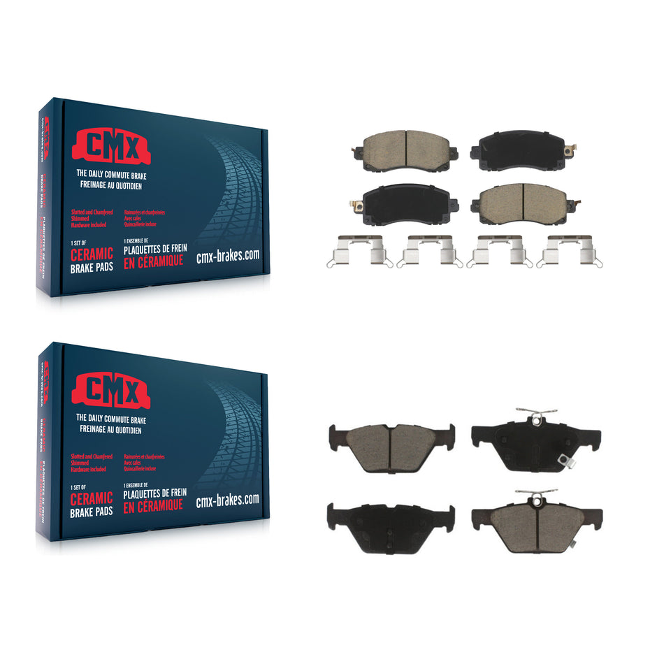 Front Rear Ceramic Brake Pads Kit For Subaru Forester Crosstrek Outback Legacy KCX-100453