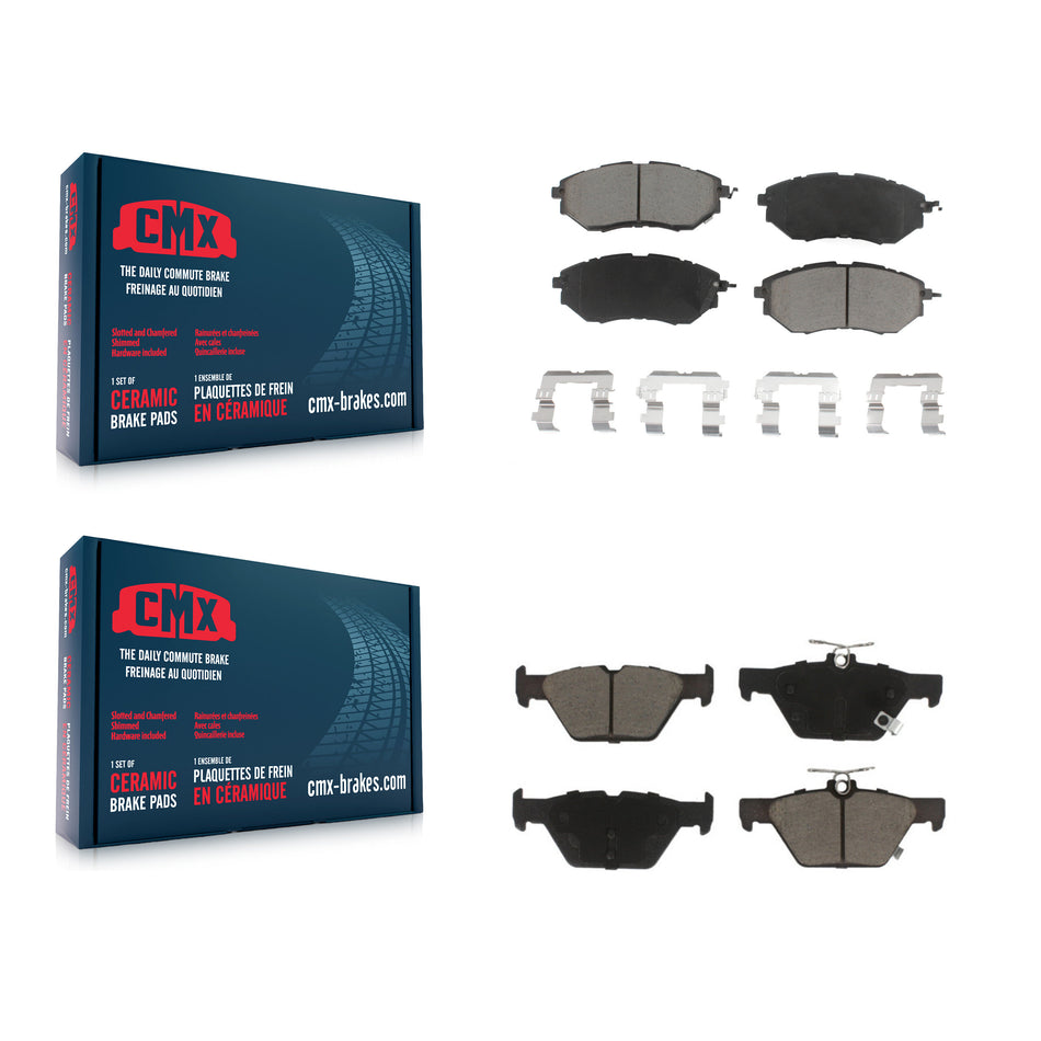 Front Rear Ceramic Brake Pads Kit For Subaru Outback Legacy WRX KCX-100461