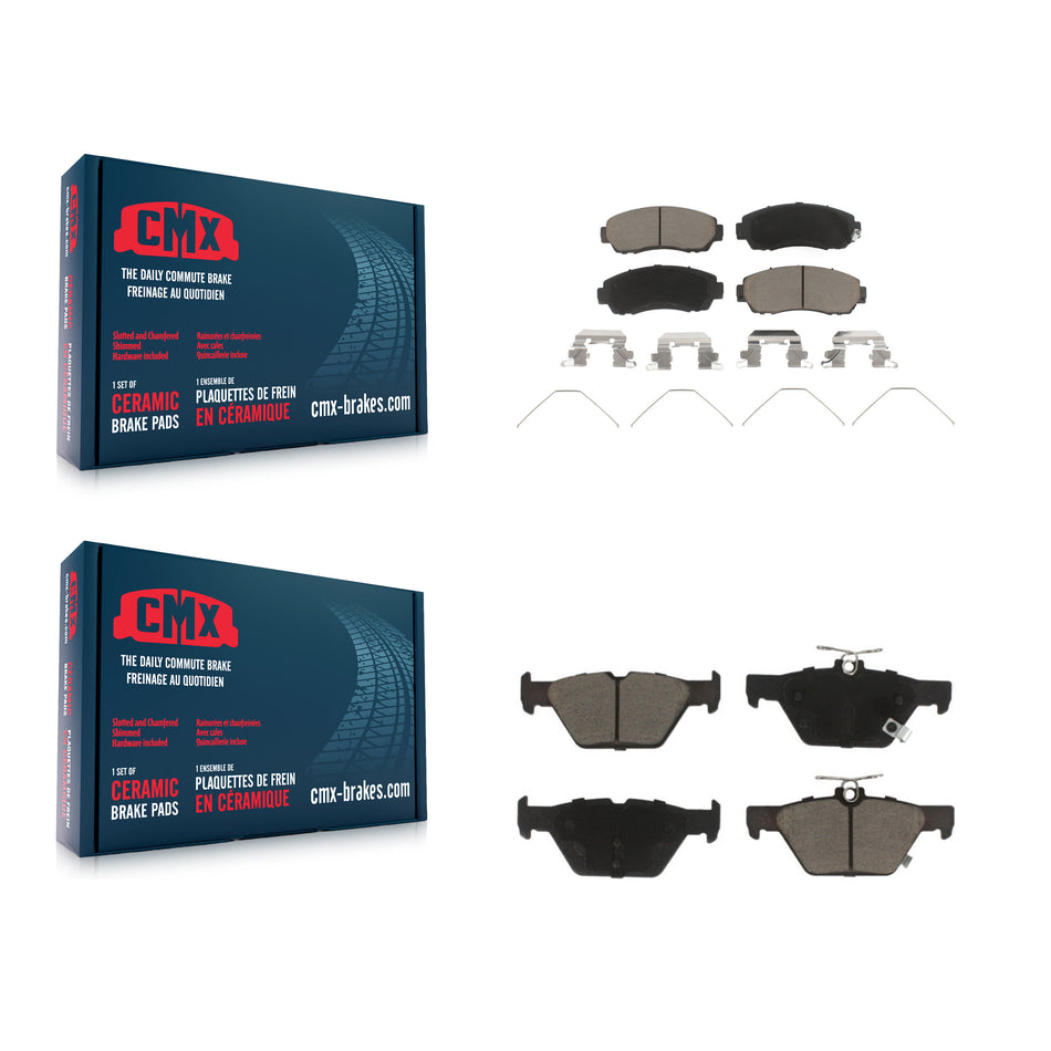 Front Rear Ceramic Brake Pads Kit For 2016-2019 Subaru Legacy 2.5L KCX-100462