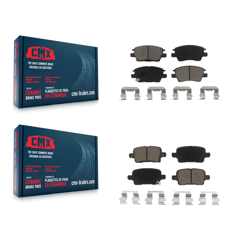 Front Rear Ceramic Brake Pads Kit For Chevrolet Cruze Volt Bolt EV EUV KCX-100468