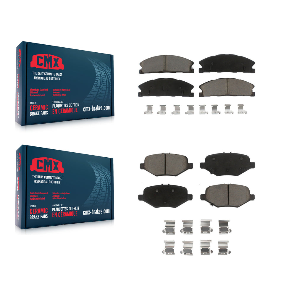 Front Rear Ceramic Brake Pads Kit For Ford Explorer Taurus Flex Police Interceptor Sedan Lincoln MKS Special Service KCX-100471