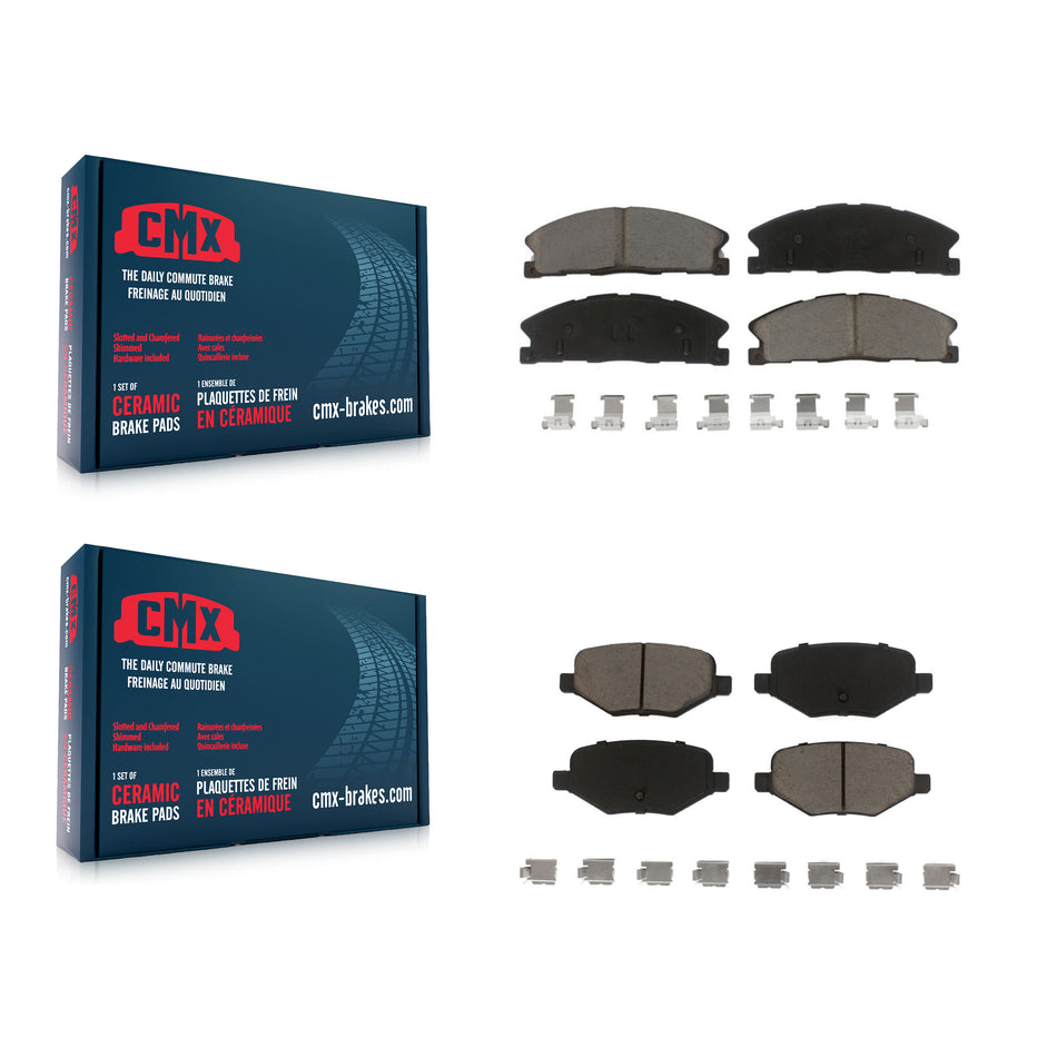Front Rear Ceramic Brake Pads Kit For Ford Explorer Police Interceptor Utility Lincoln MKS Flex Taurus MKT KCX-100472
