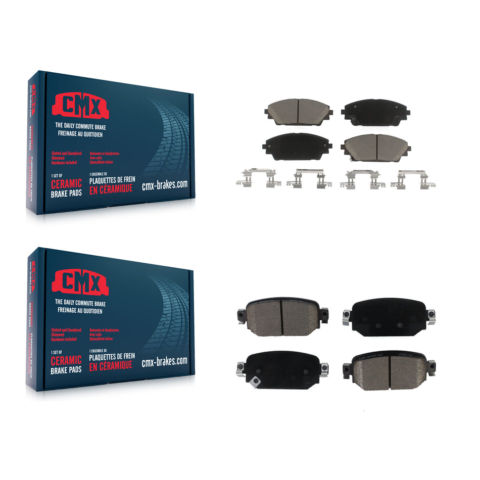 Front Rear Ceramic Brake Pads Kit For 2019-2021 Mazda CX-3 KCX-100523
