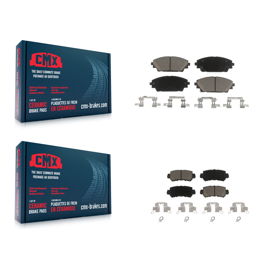 Front Rear Ceramic Brake Pads Kit For 2016-2018 Mazda CX-3 KCX-100524