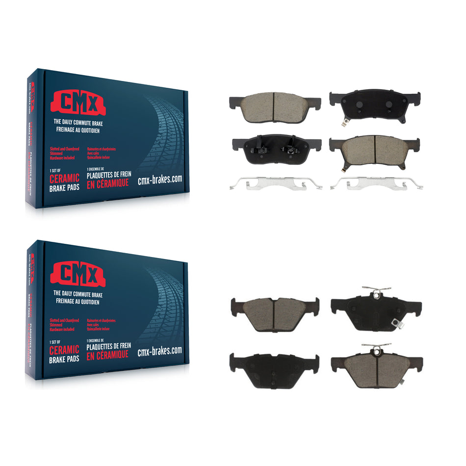Front Rear Ceramic Brake Pads Kit For 2019-2024 Subaru Ascent KCX-100541