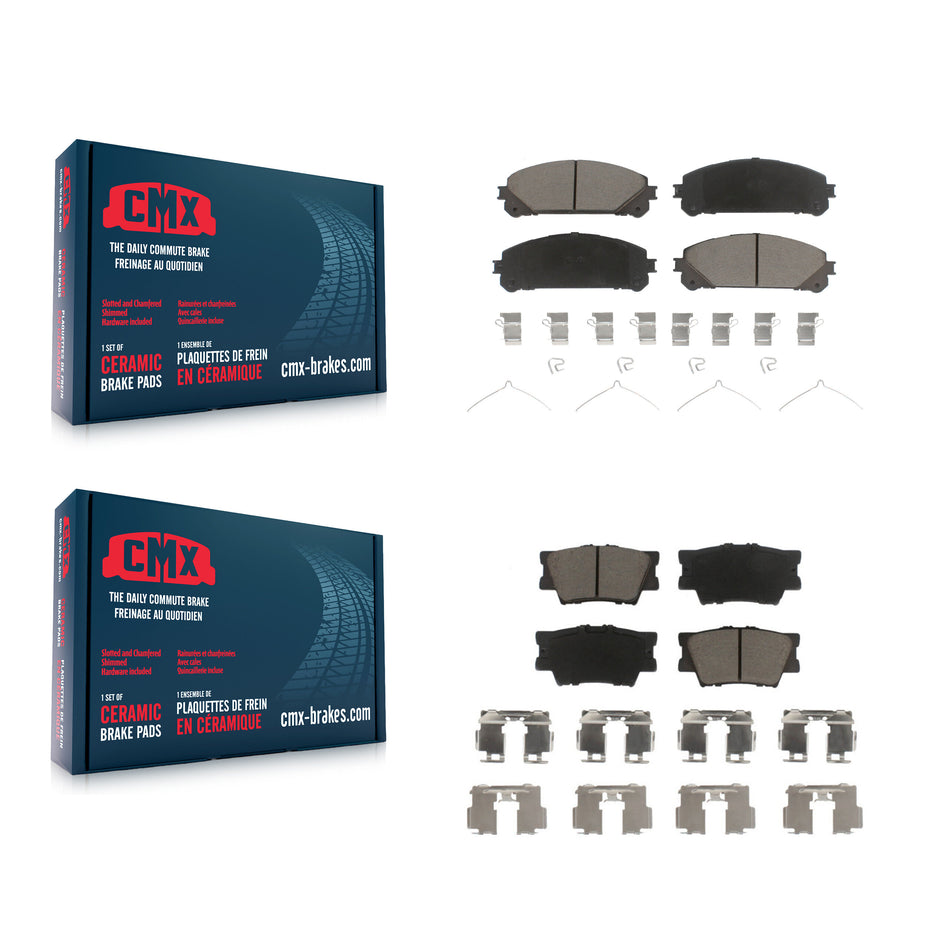 Front Rear Ceramic Brake Pads Kit For 2022 Toyota Camry TRD With Manual Parking KCX-100549