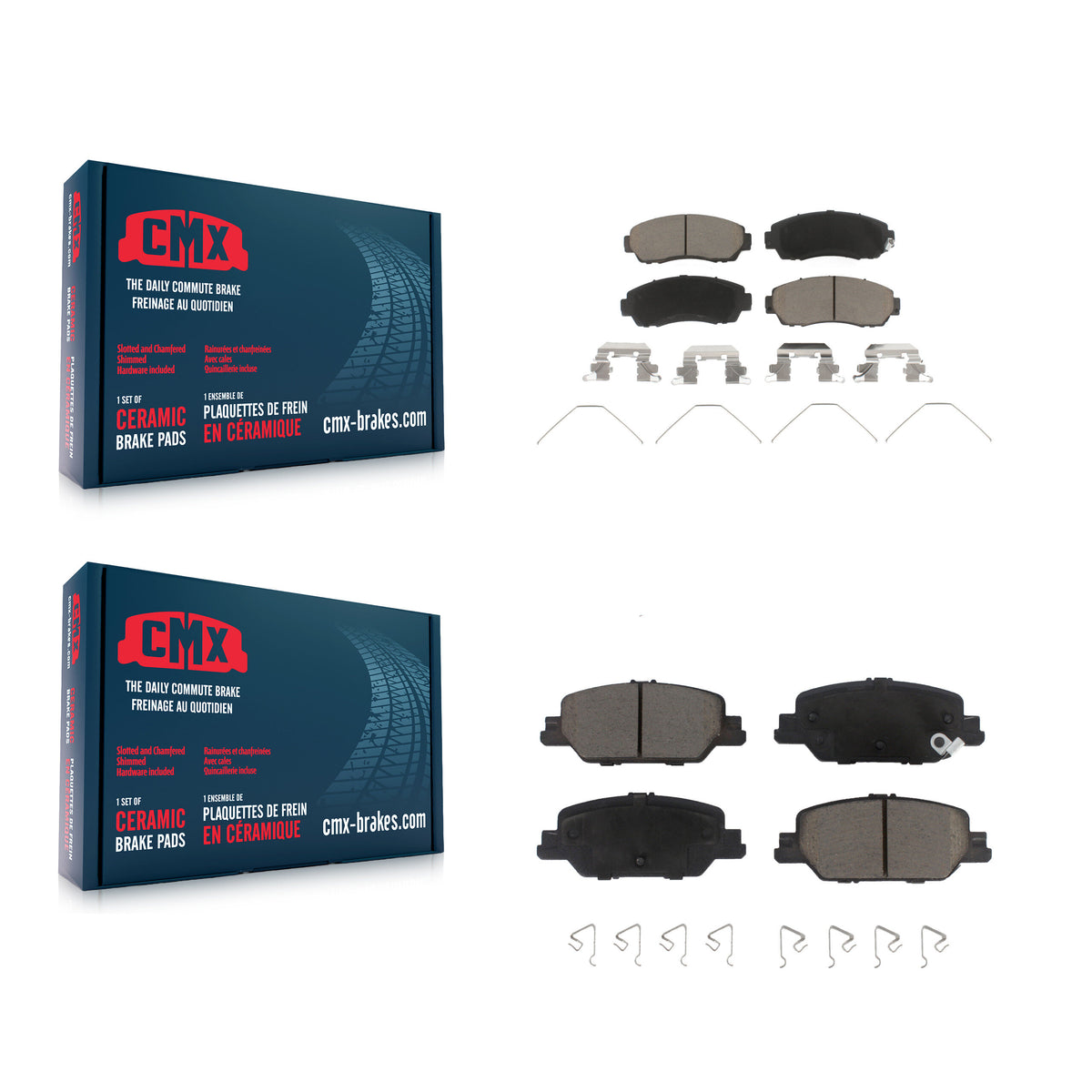 Front Rear Ceramic Brake Pads Kit For 20-22 Honda CR-V FULL HYBRID EV-GAS (FHEV) engine KCX-100550