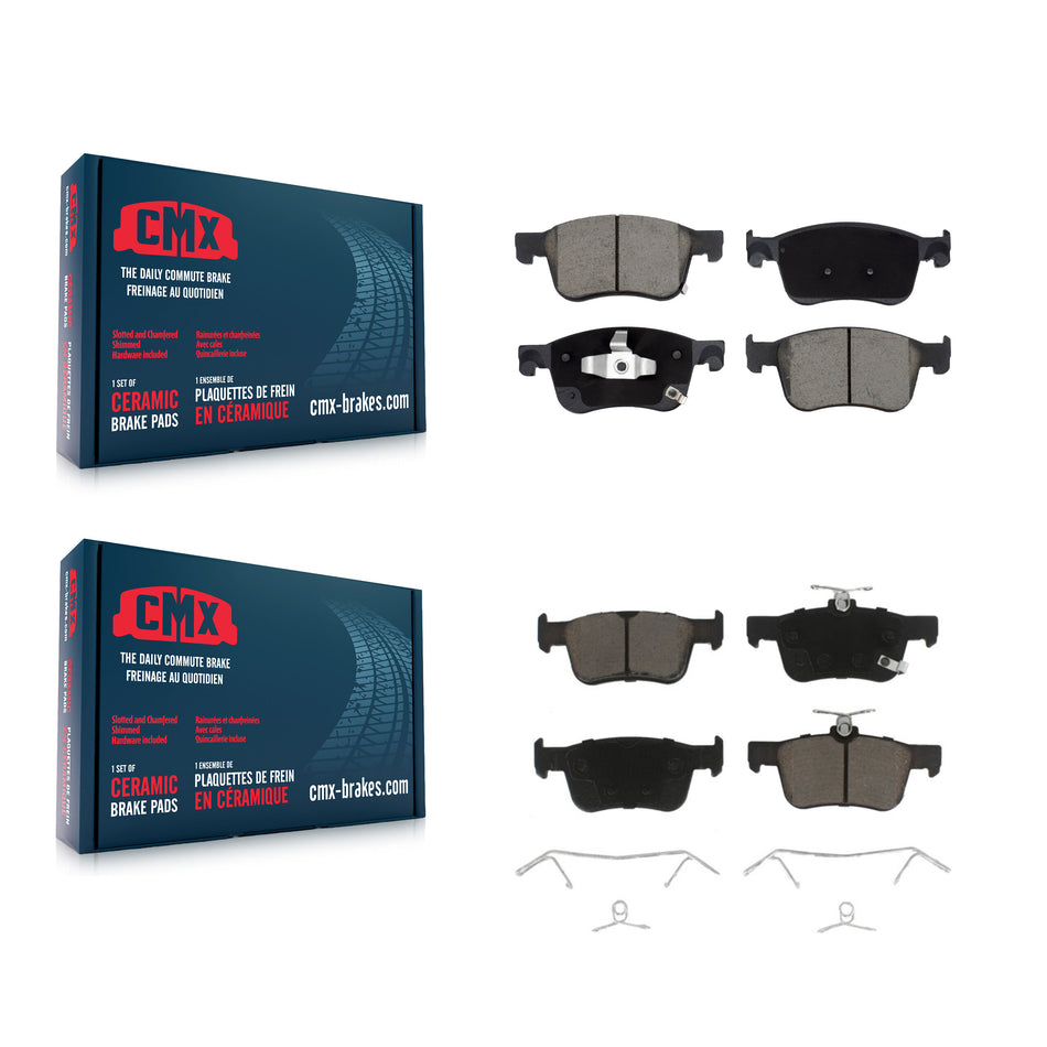 Front Rear Ceramic Brake Pads Kit For 2023-2024 Acura Integra 1.5L KCX-100563