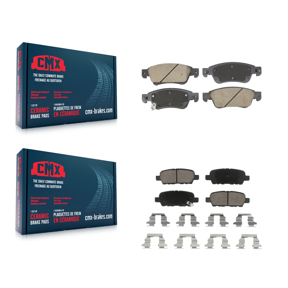 Front Rear Ceramic Brake Pads Kit For INFINITI G35 Q60 With Single Piston Caliper KCX-100589