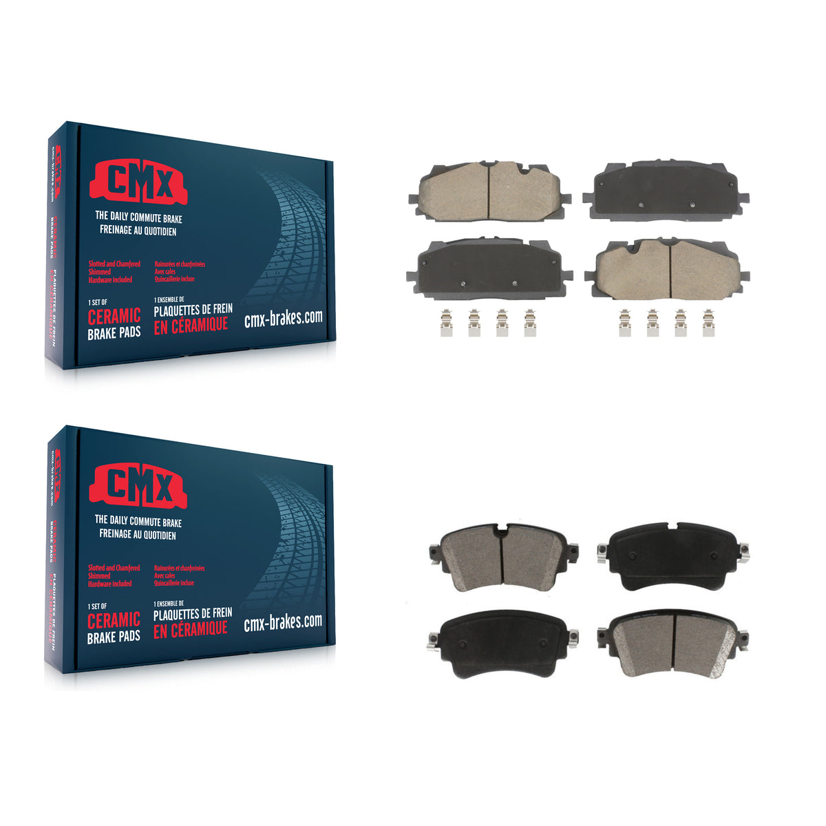 Front Rear Ceramic Brake Pads Kit For Audi S5 Sportback S4 A6 Quattro A7 allroad KCX-100600