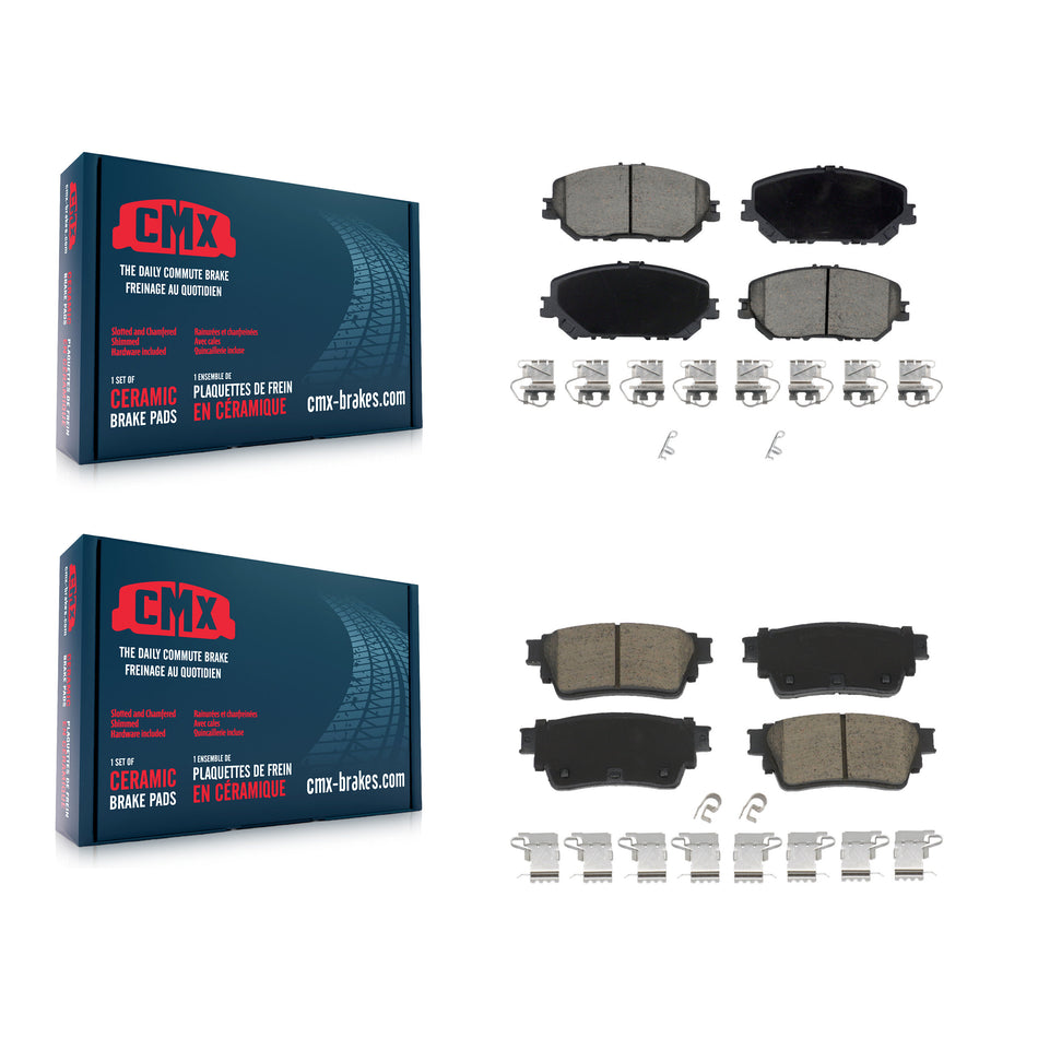 Front Rear Ceramic Brake Pads Kit For Nissan Rogue KCX-100604